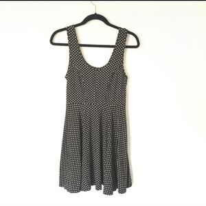 Free People Black and White Polka Dot Skater Dress Size SP